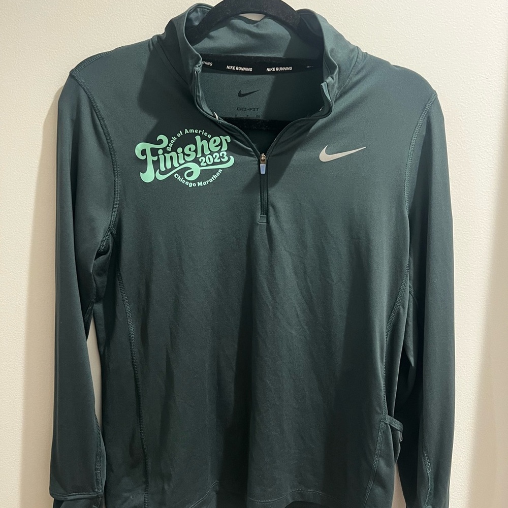 Nike Dark Green Half-Zip Pullover